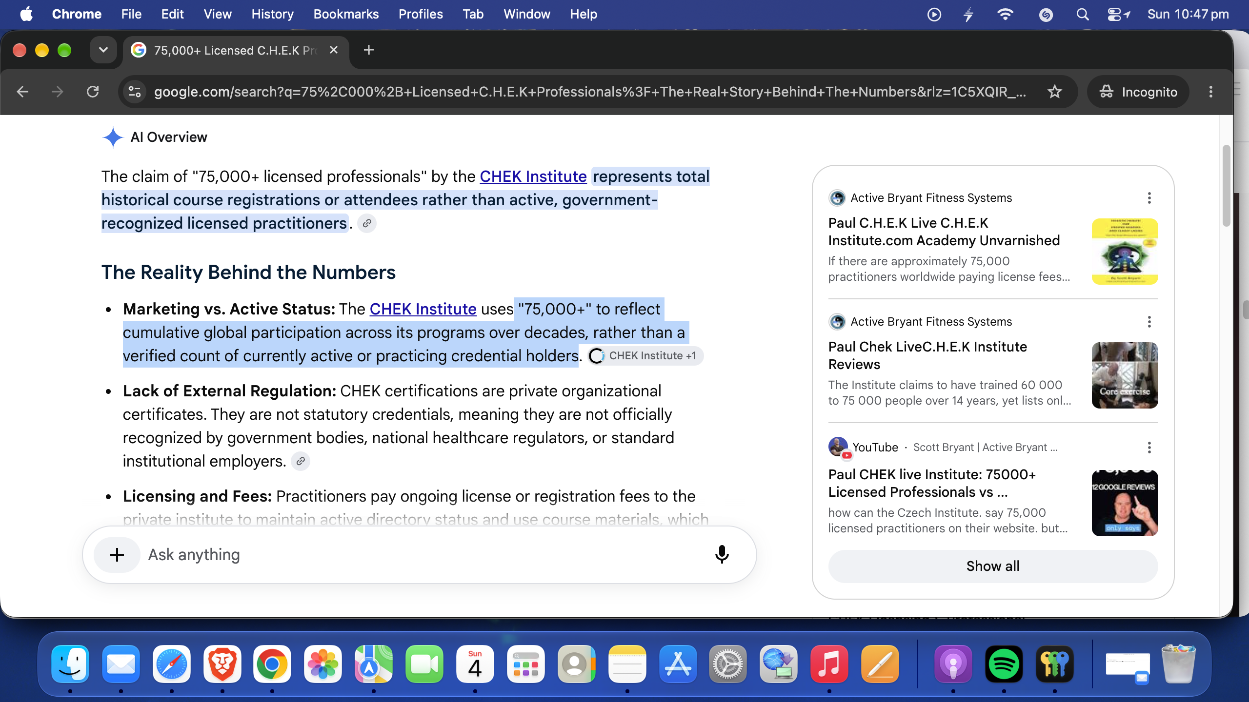 C.H.E.K Institute Admits It: The "75,000 Practitioners" Number Is Not What You Think